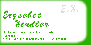 erzsebet wendler business card